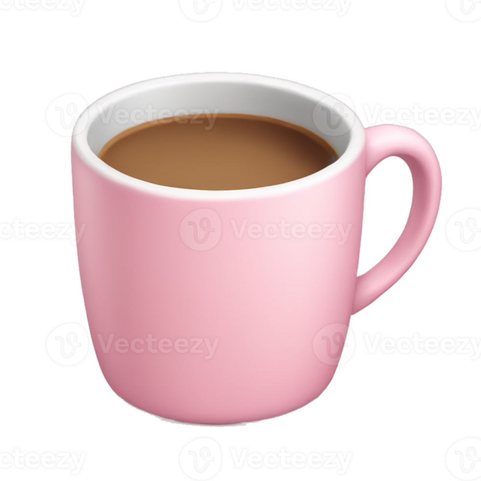 A pink cup of coffee png