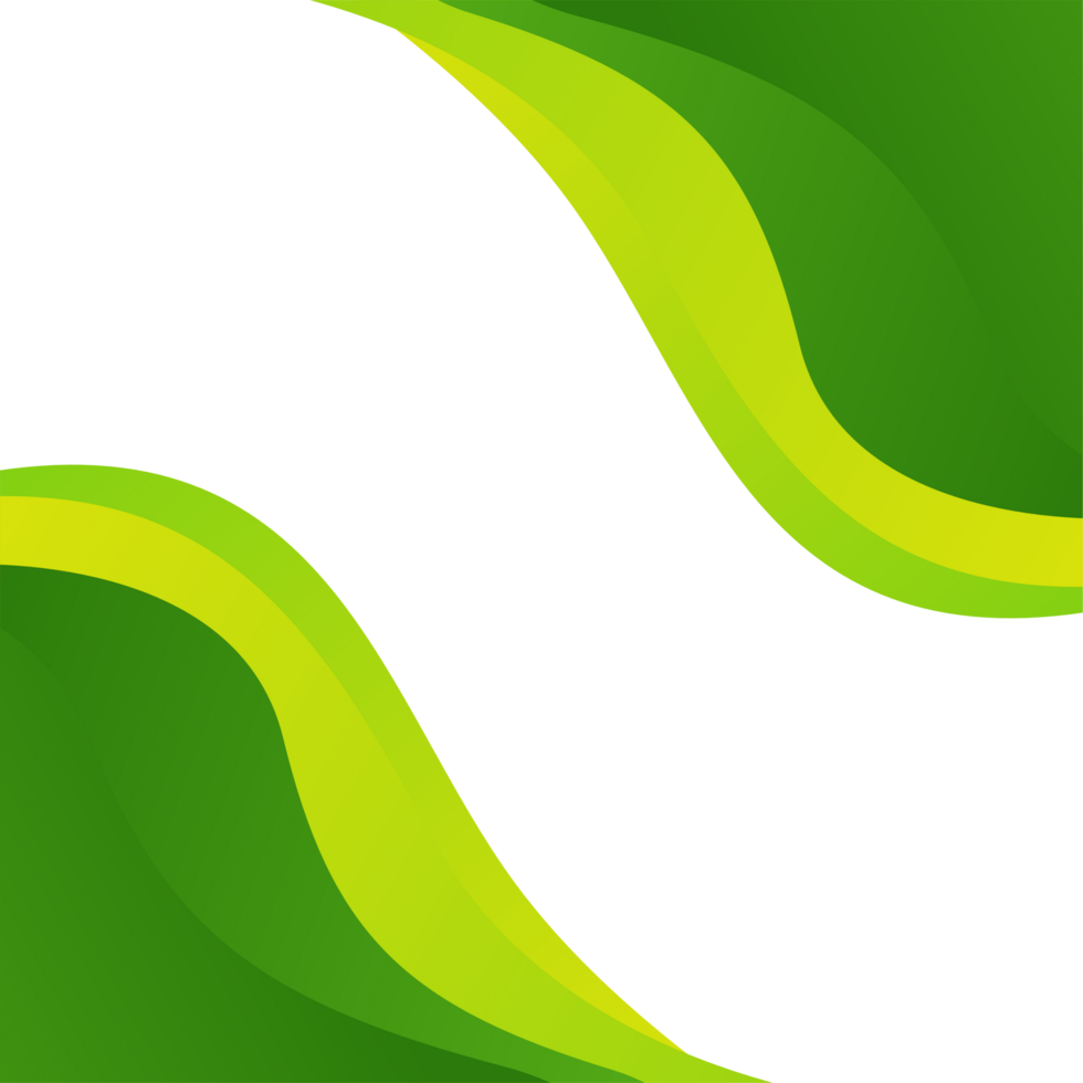 Green yellow Wave Background Template design elegant png