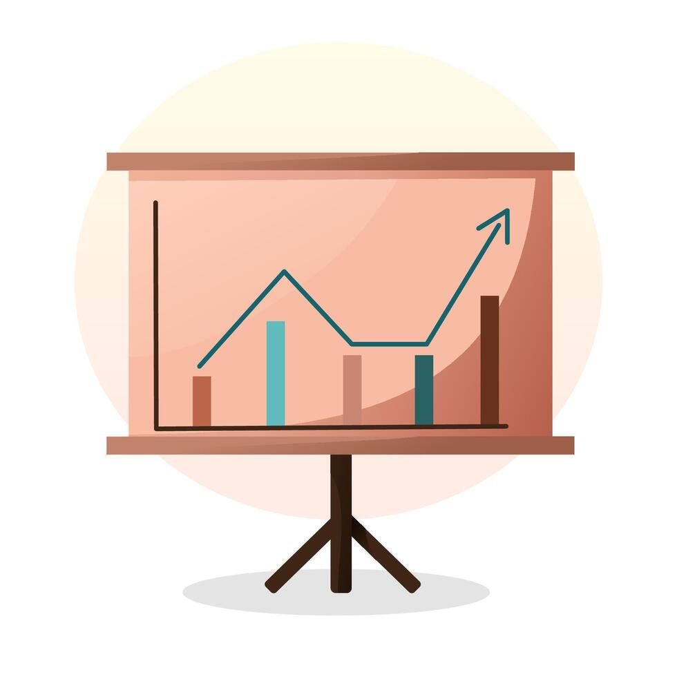 Progression bar on presentation screen vector