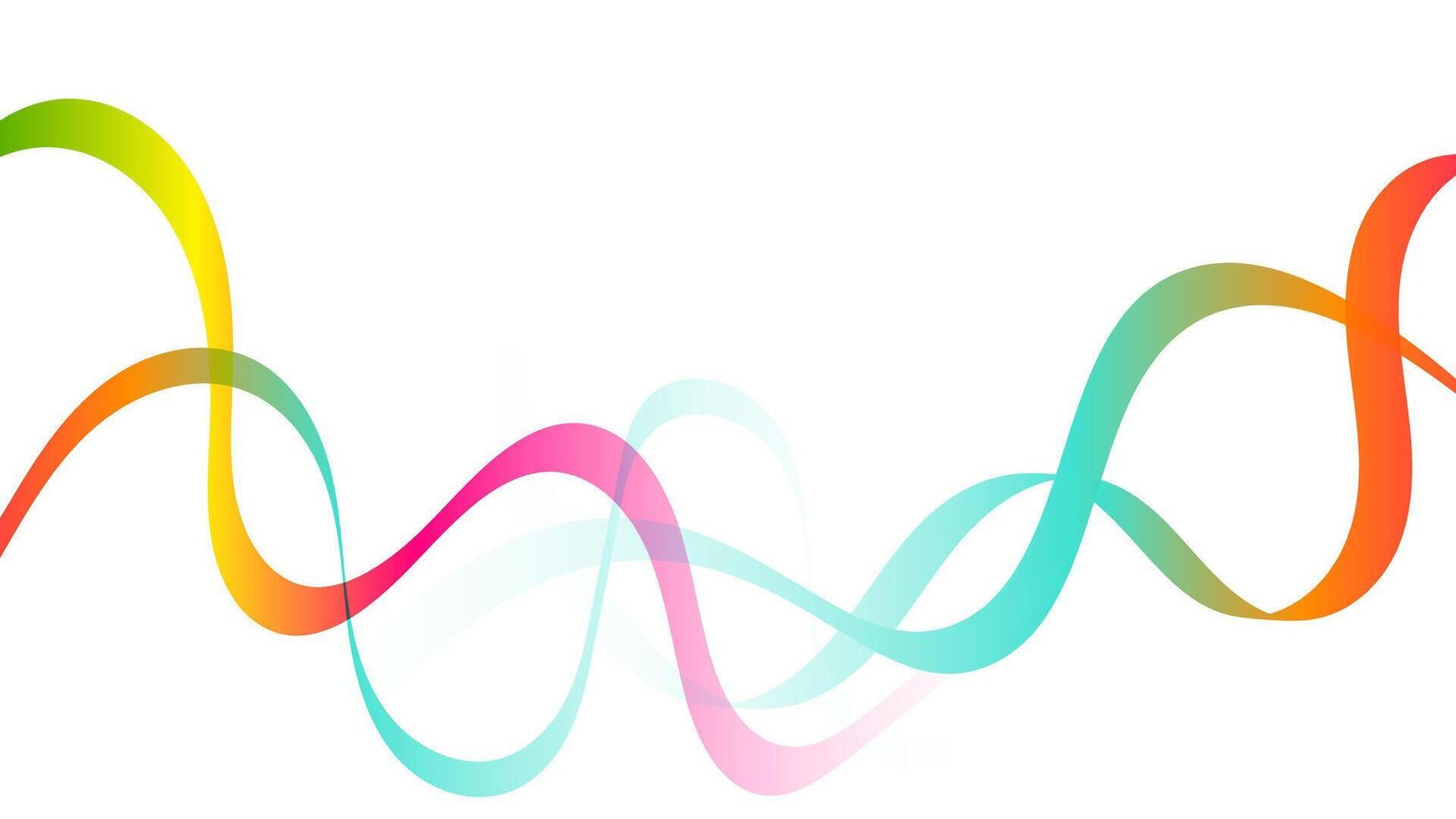 Abstract gradient colorful wavy line background vector