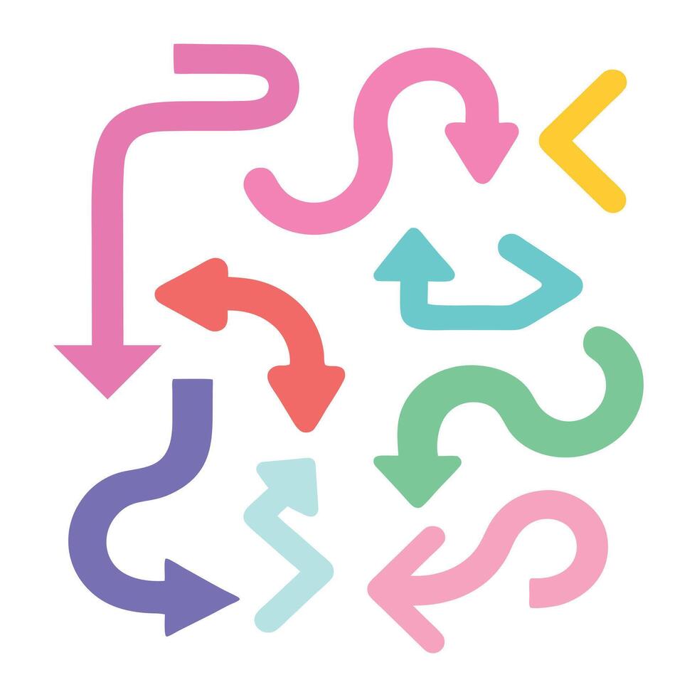 Fun and Whimsical Arrows for Creative Projects vector