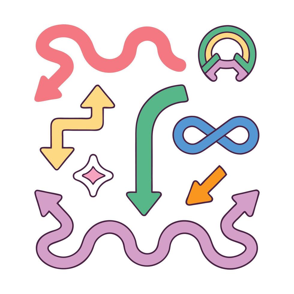 Versatile Arrow Design Set for Digital and Print Use vector