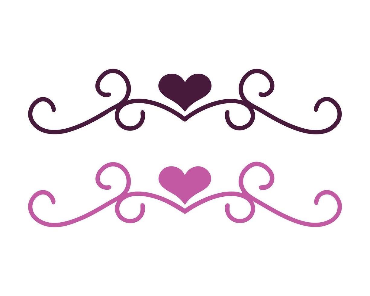 Decorative Valentines Day Heart Illustration Design vector