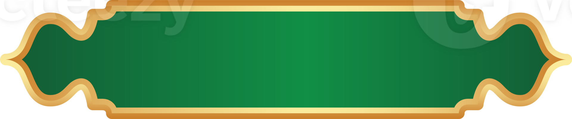 Ramadan Islamic frame with golden border. Tag element with traditional Muslim ornament for vintage headline and text box. Indian ribbon shape for oriental sale banner. png