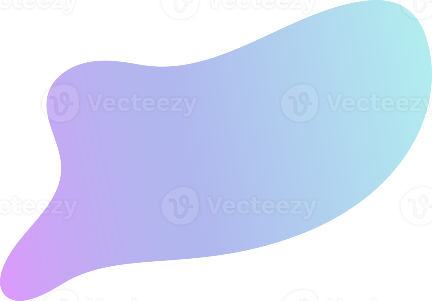 Abstract gradient shape. Fluid blob with liquid color gradation. Organic irregular watercolor element. Amoeba iridescent holographic design png