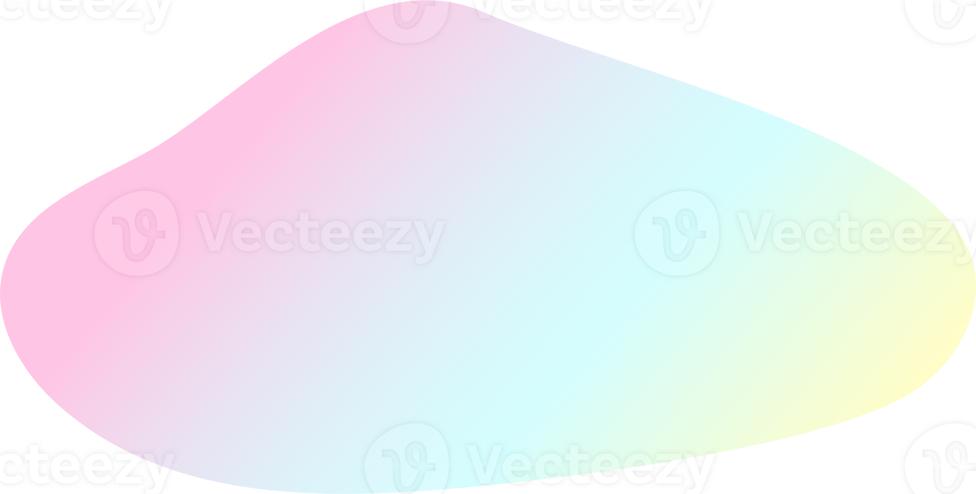 Abstract gradient shape. Fluid blob with liquid color gradation. Organic irregular watercolor element. Amoeba iridescent holographic design png