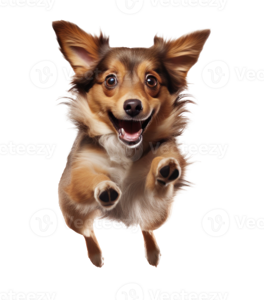 A dog is jumping up in the air png