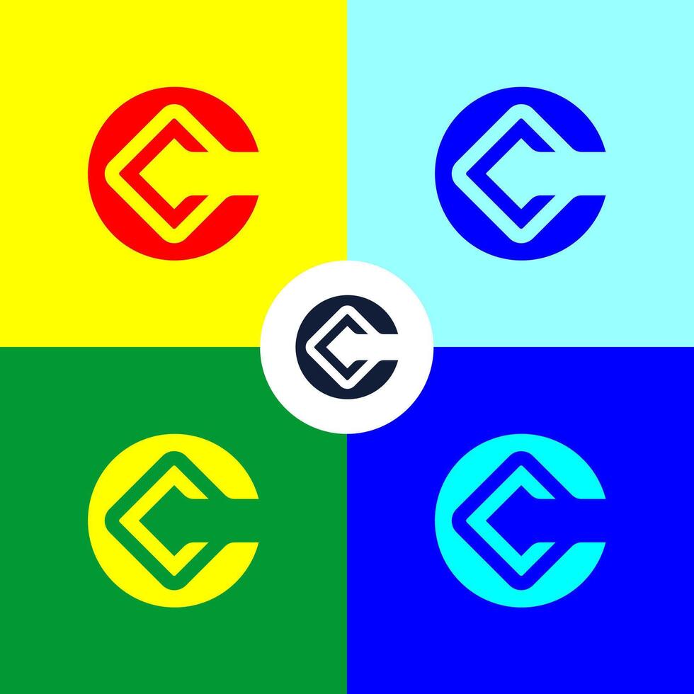 Creative C shape logo, icons and graphics. vector