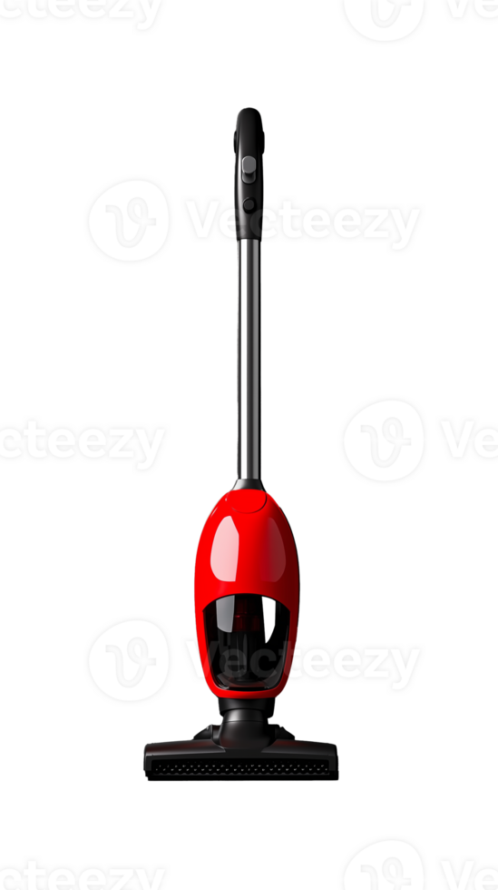 Red Vacuum Cleaner with Sleek Design on Transparent Background png