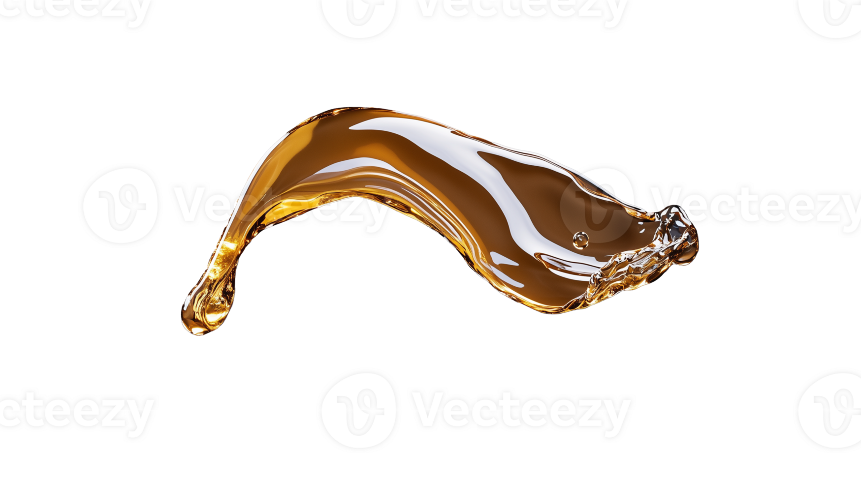 Golden liquid splash with transparent background showcasing dynamic flow and texture png