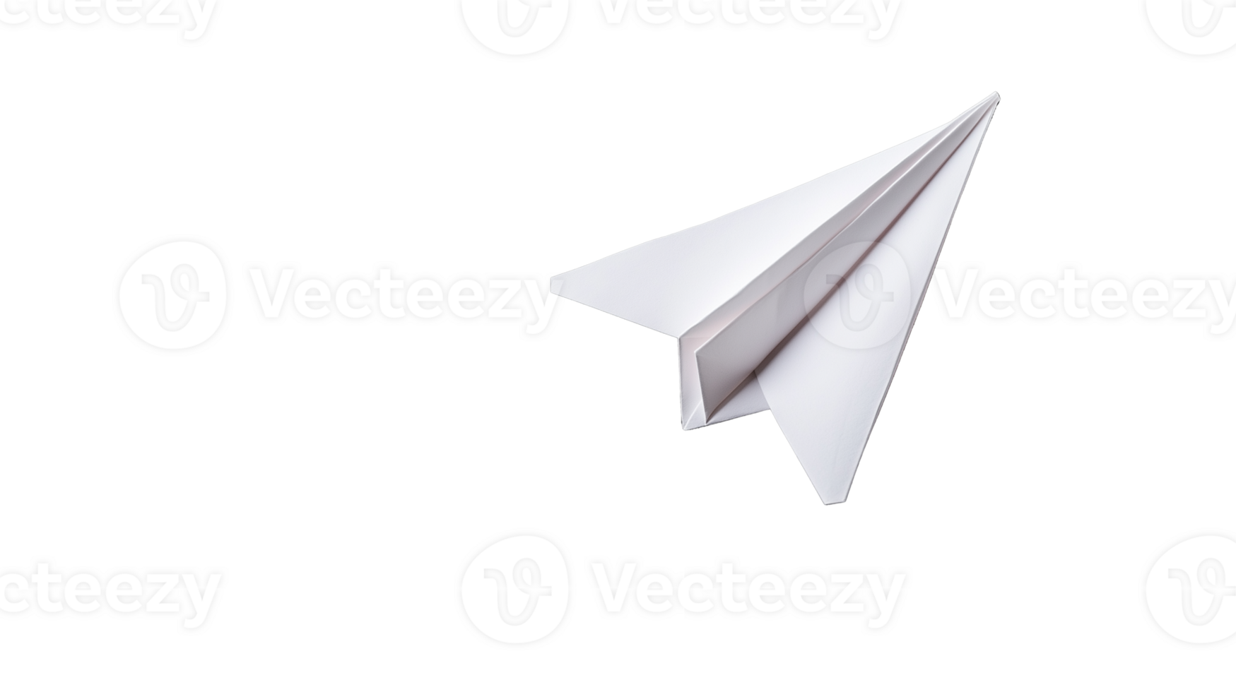 Paper airplane soaring through space with transparent background png