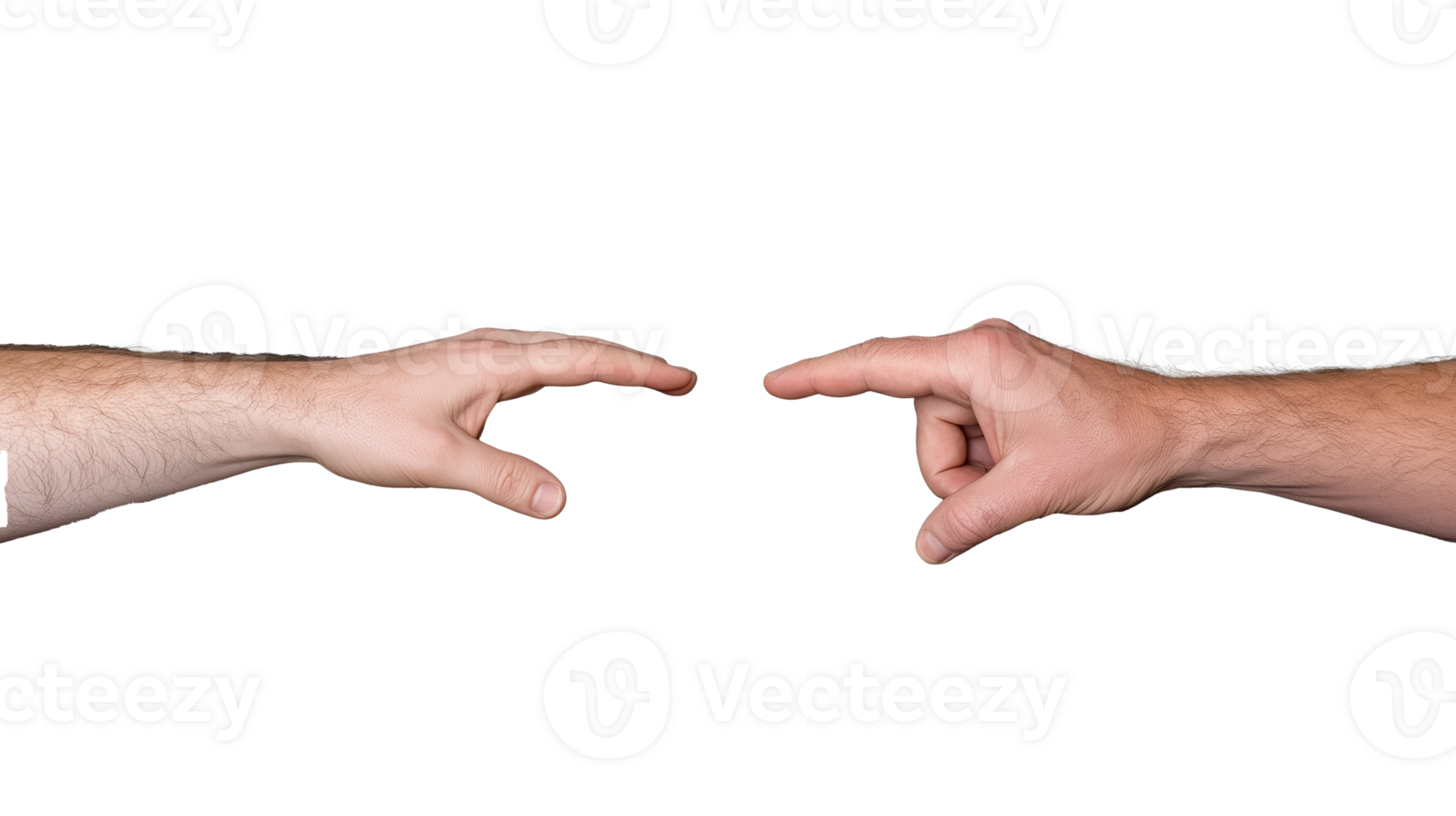 Hands Reaching Towards Each Other on Transparent Background png