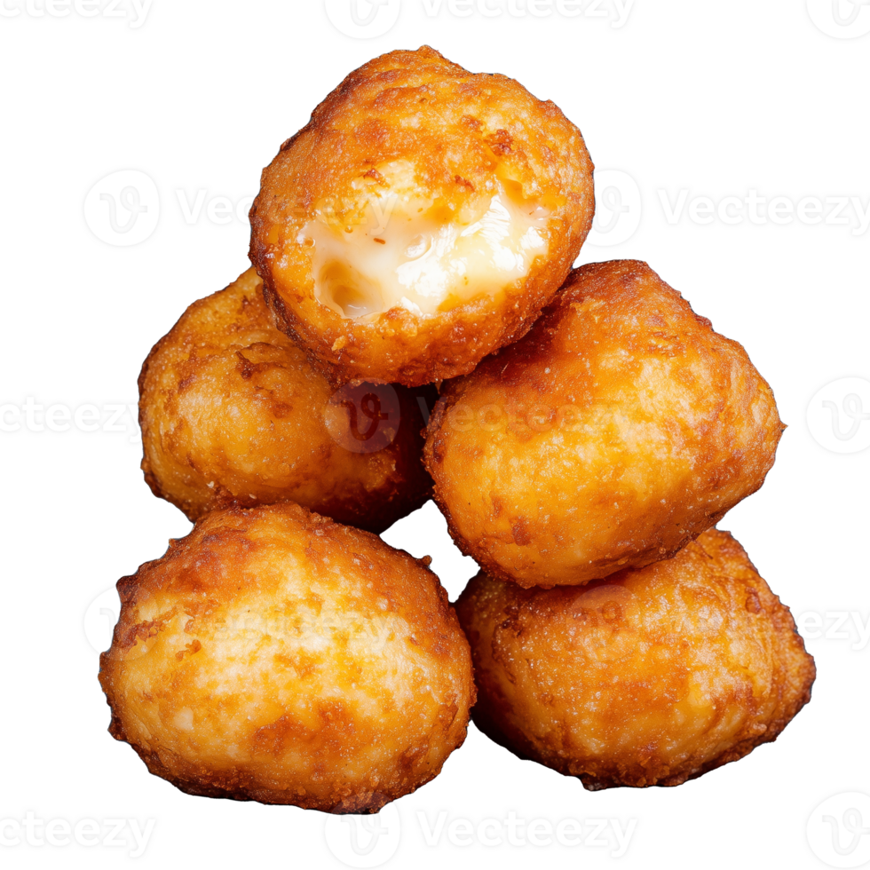 Crispy Cheese Balls on Transparent Background for Culinary Presentations png
