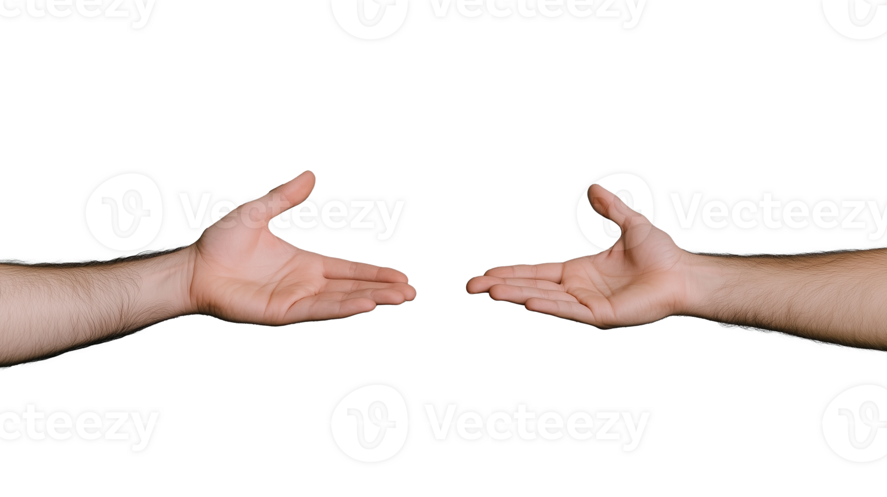 Open Hands Reaching Out for Connection on Transparent Background png
