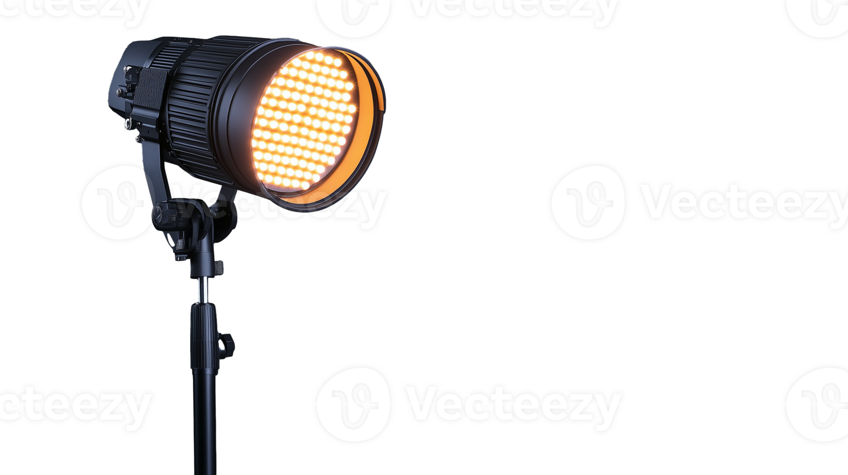 Spotlight with LED Bulbs on Stand Transparent Background png