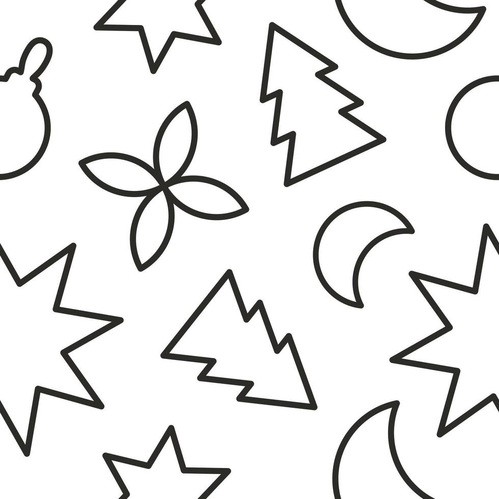 Geometric christmas seamless pattern. Trendy abstract swiss background. Black and white colors. vector