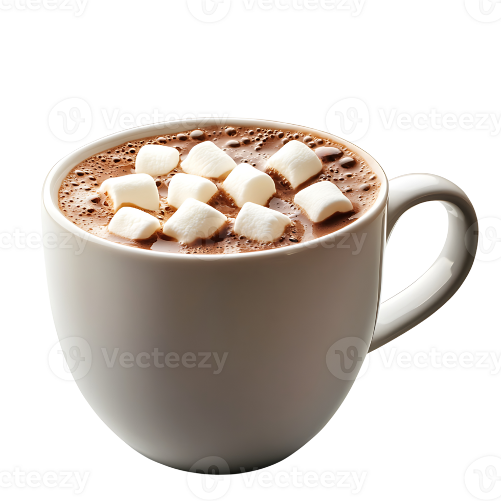Hot chocolate with marshmallows png