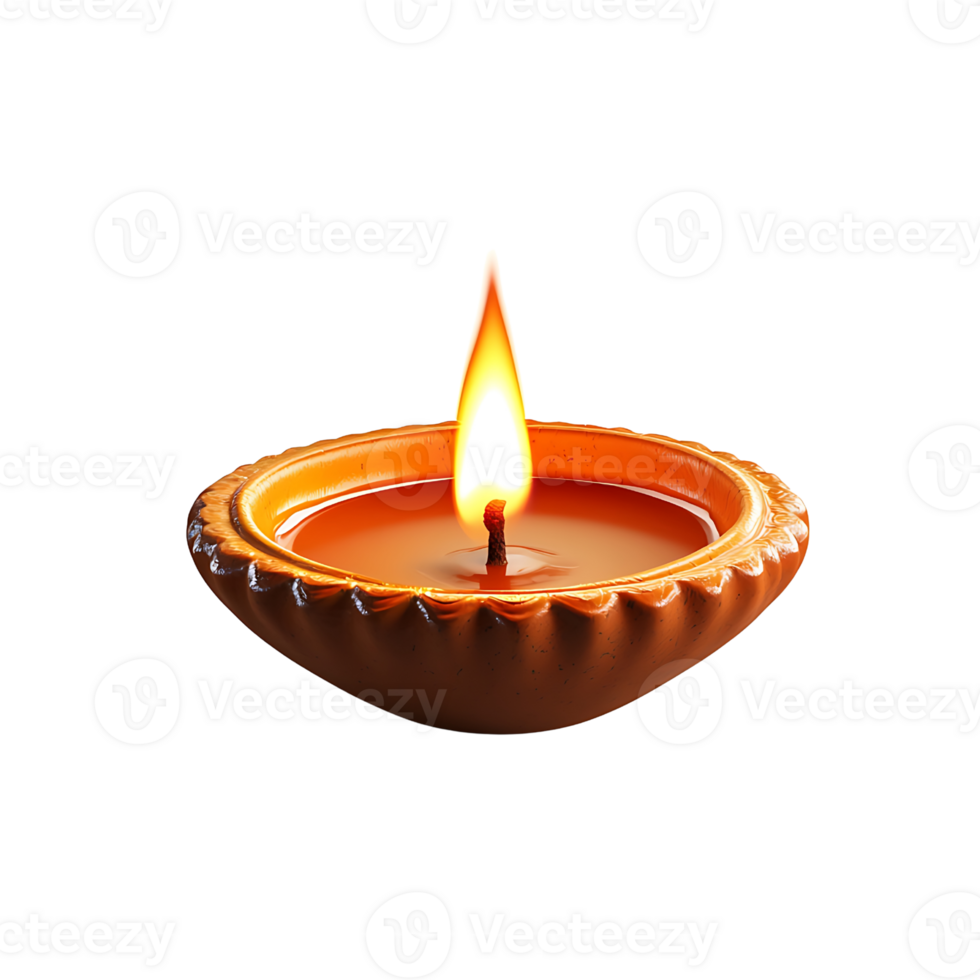 A small candle is lit in a small bowl png