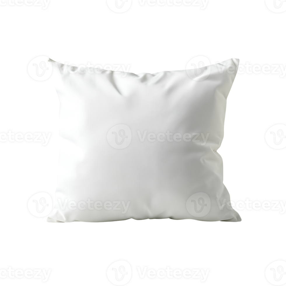 A white pillow on transparent background png