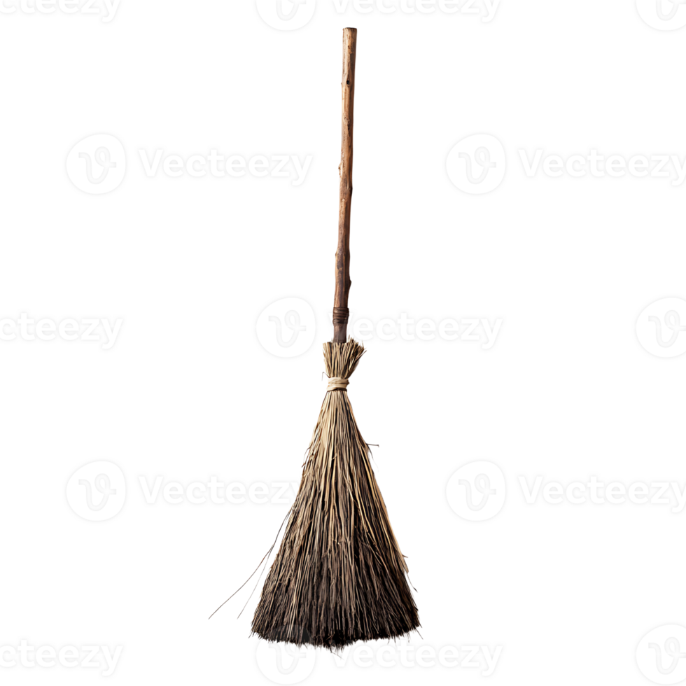 A broom with a long handle and a wooden handle png