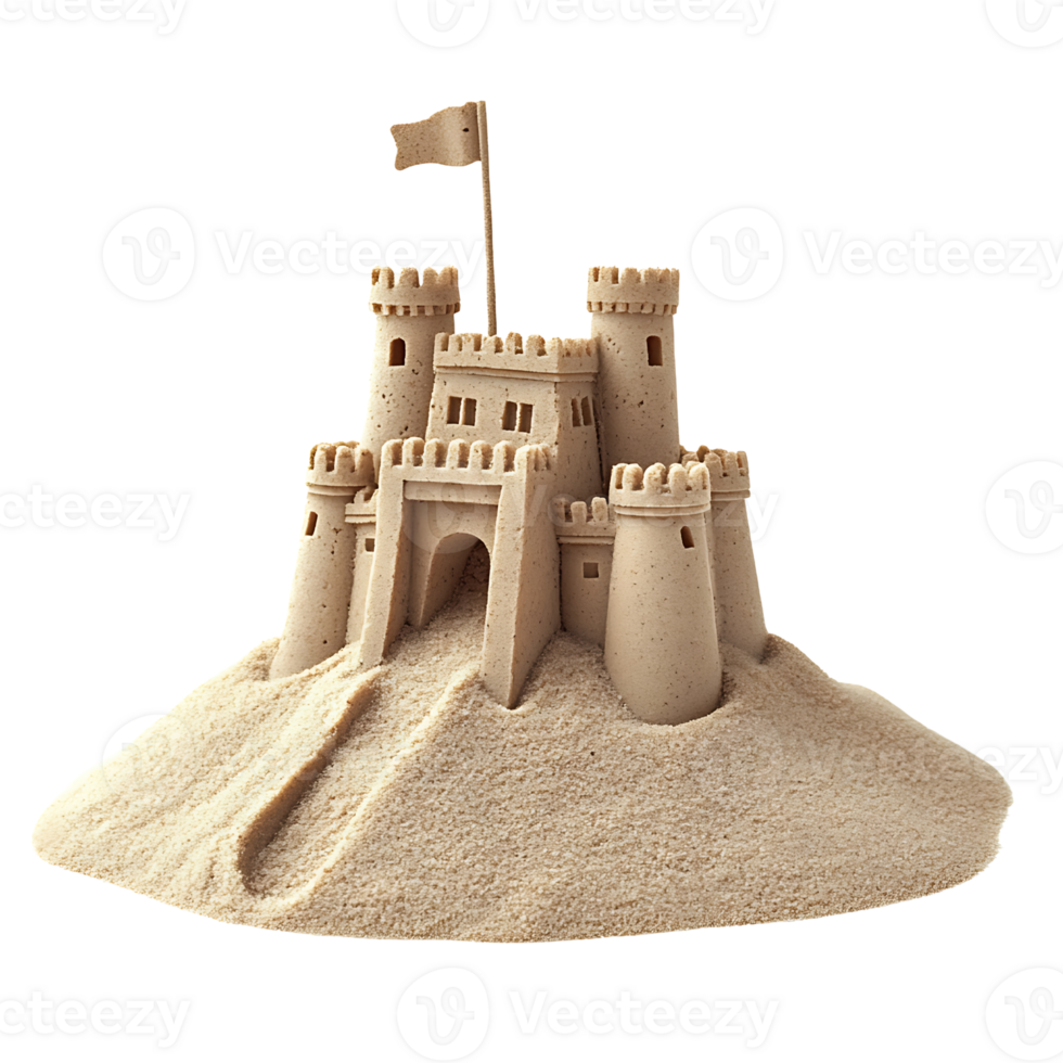 a sand castle on a white background png