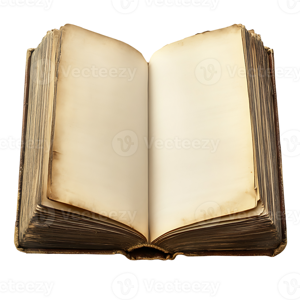 An open book with a blank page png