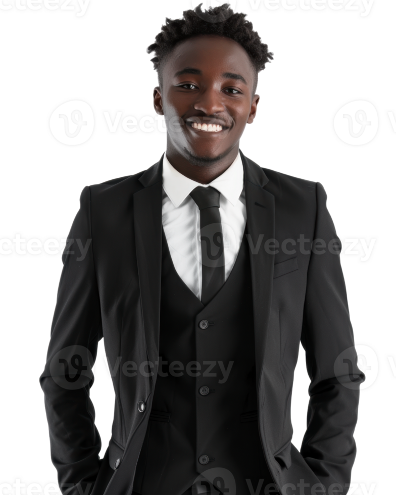 Stylish man in a suit isolated on transparent background png