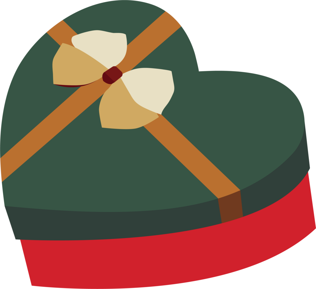 Heart Shaped Gift Box Illustration png