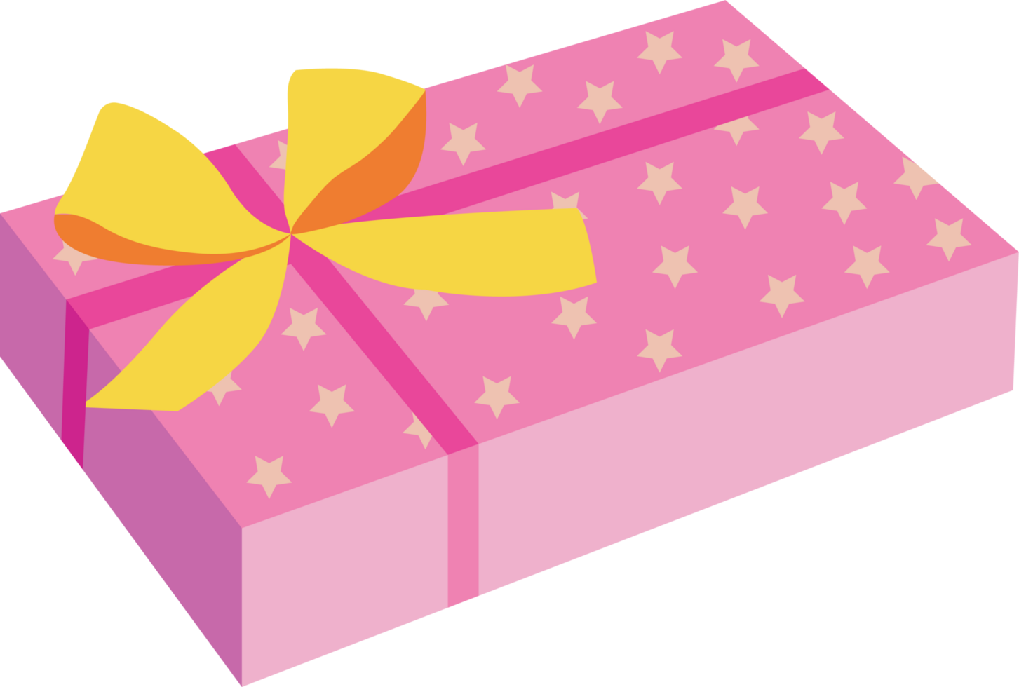 Colorful Gift Box with Yellow Ribbon png