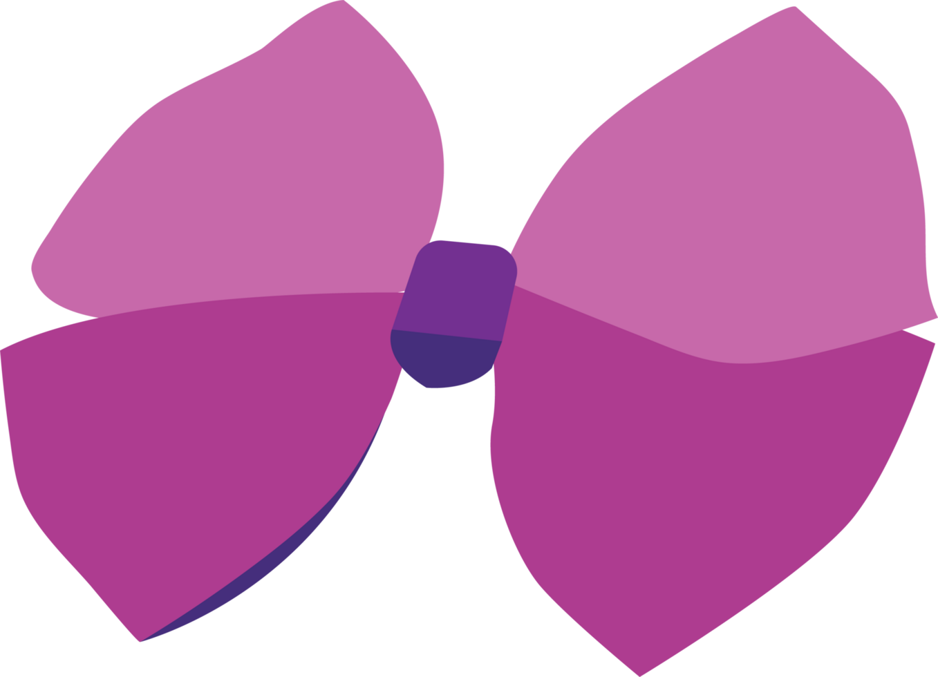 Stylized Pink and Purple Bow Illustration png