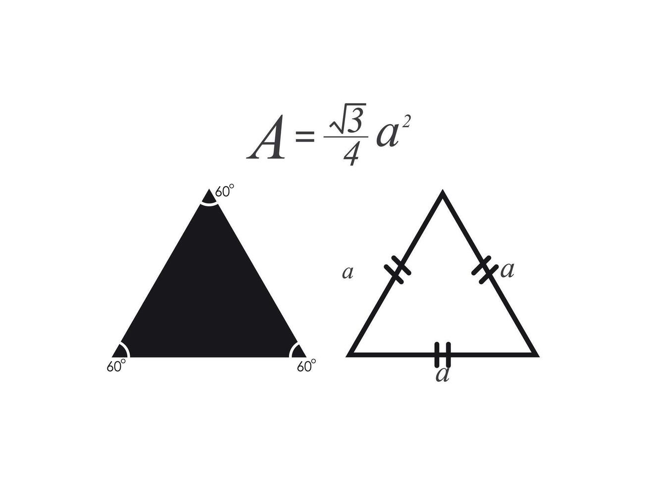 Geometric Triangle Shape With Calculation and Basic Things vector