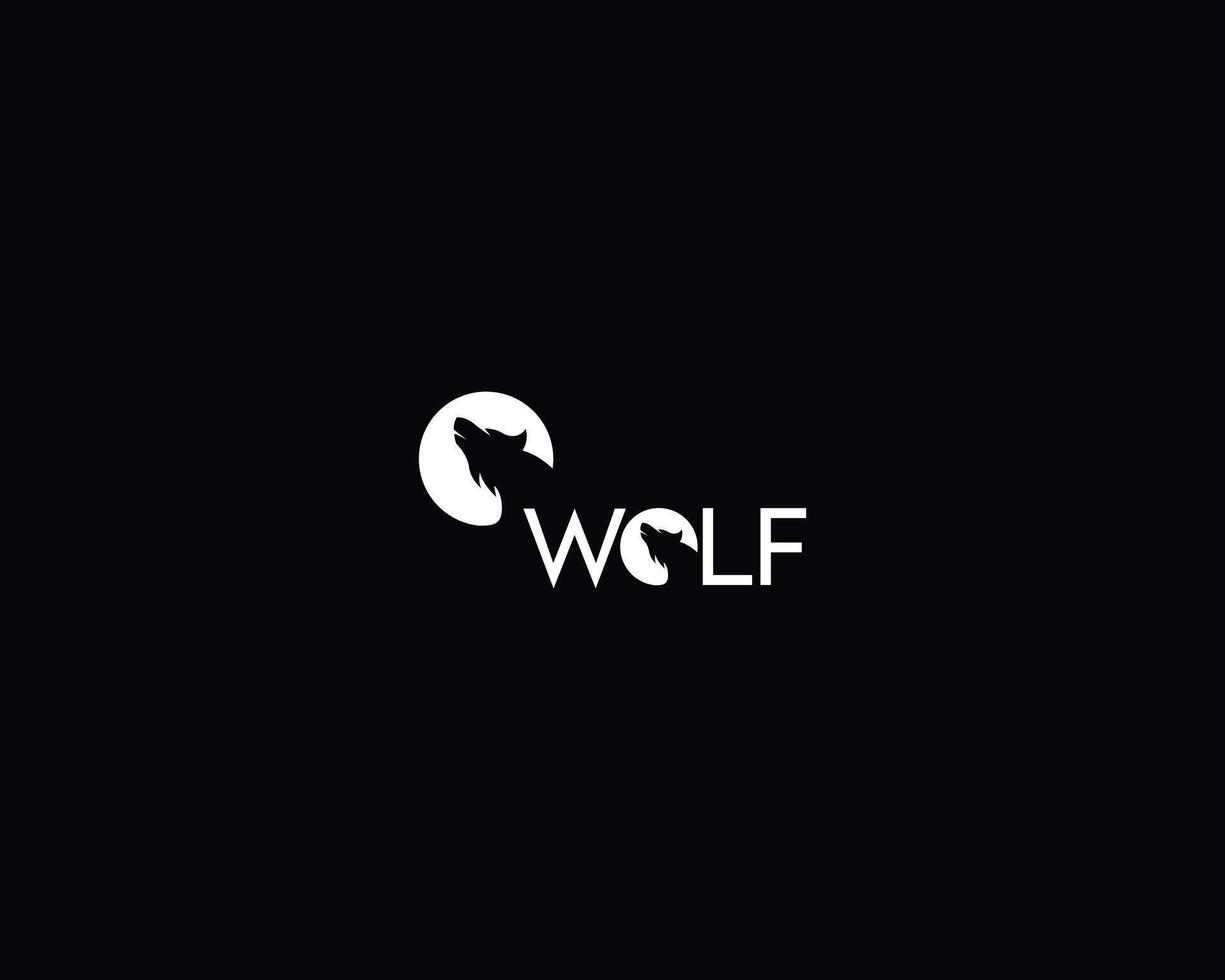 Creative Wolf Logo Minimalist Whitespace Design with Impact vector