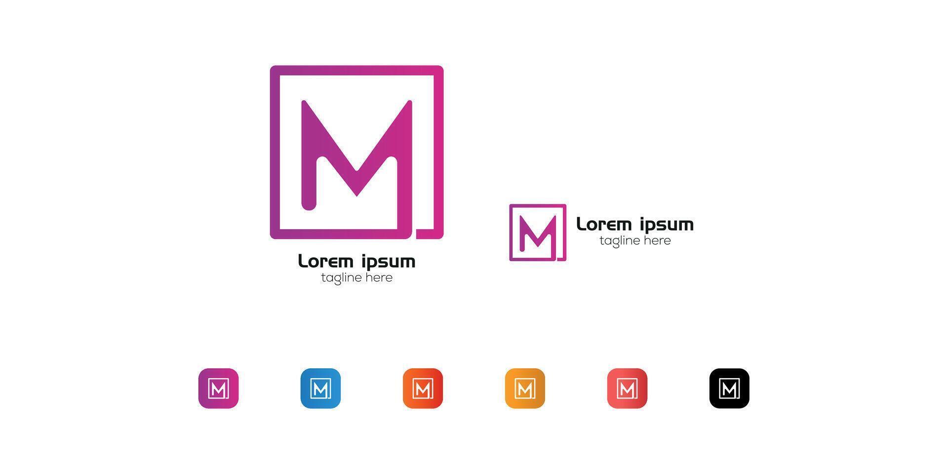 M logo in a moden style, Letter M logo vector