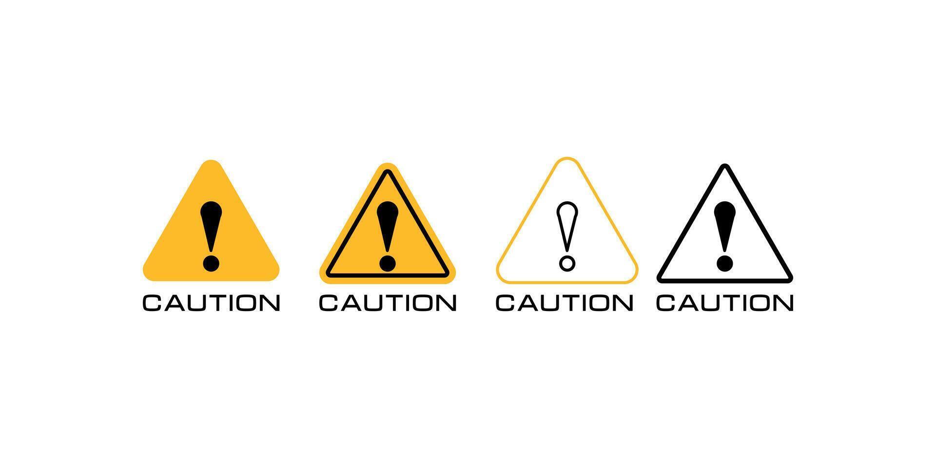 Caution Alarm danger sign vector