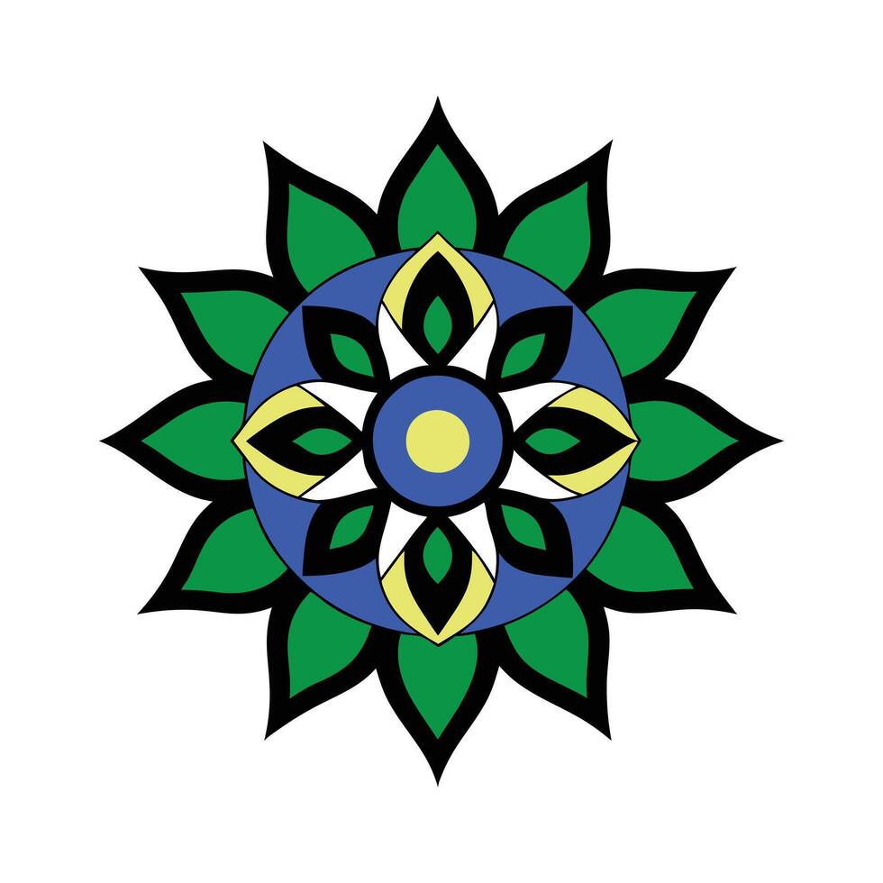 Folk Patterns in Mandala Art vector