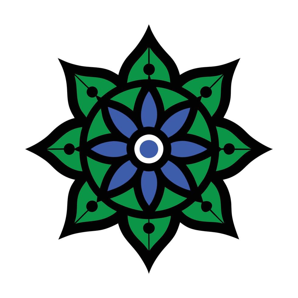 Ethnic Mandala Outline Patterns vector