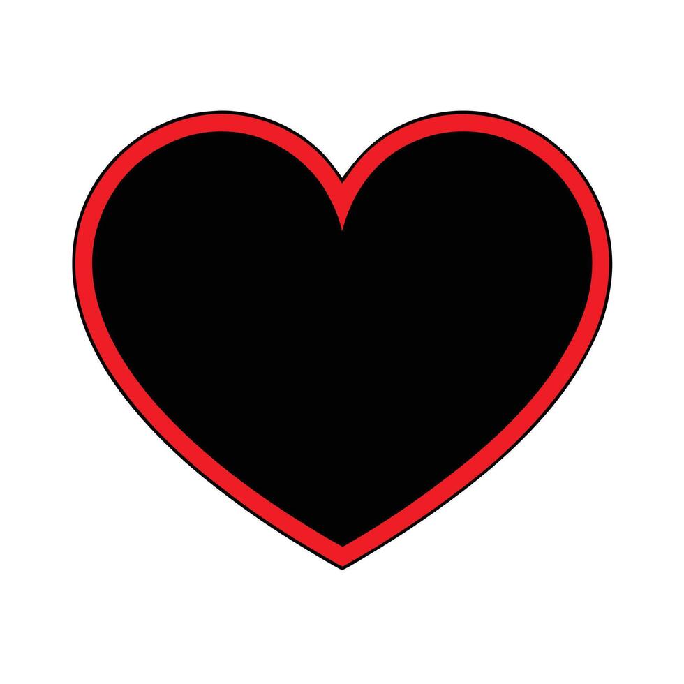 Valentines Day Card with Heart Outline vector