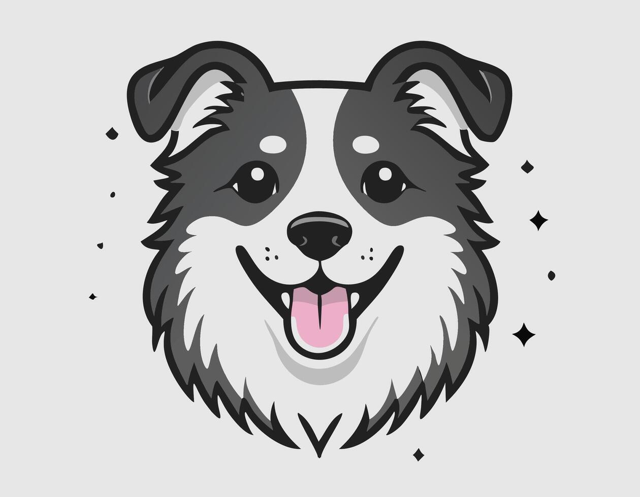a cartoon dog with a long tongue and a smile vector
