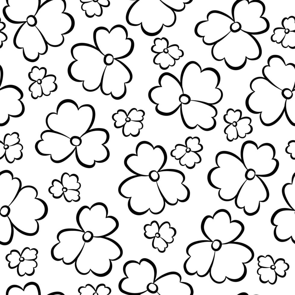 Seamless Simple Floral Pattern vector