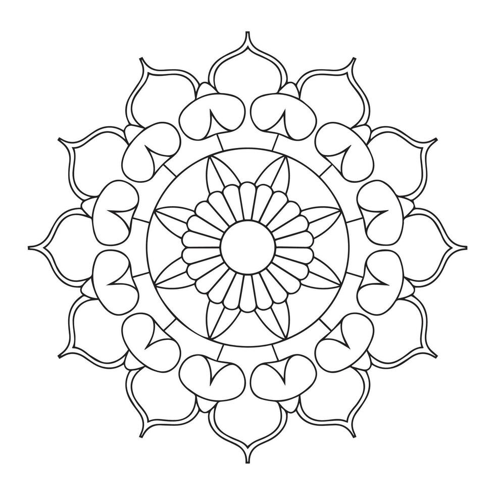 Mandala coloring pages for adults vector