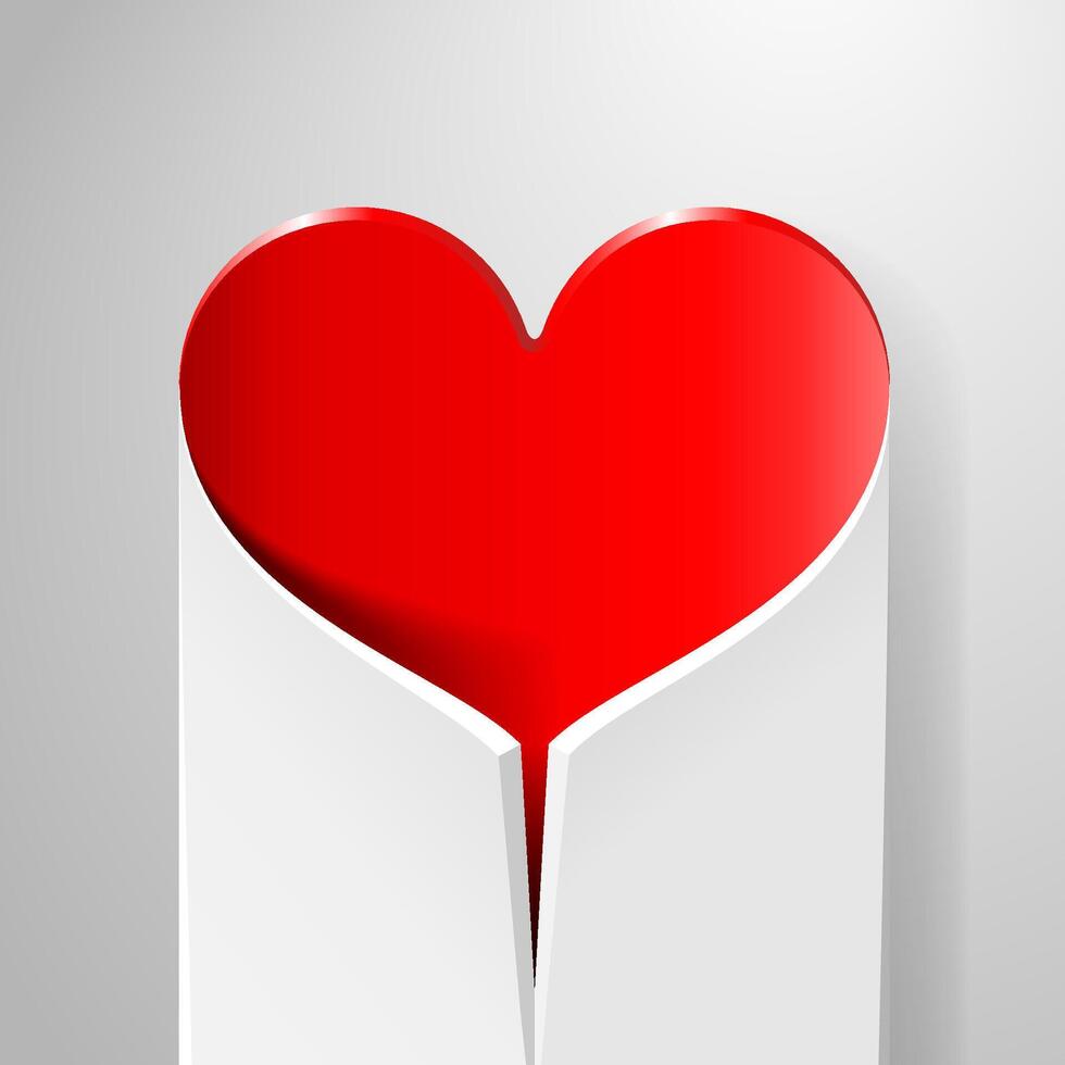Valentines day card with wrapped heart vector