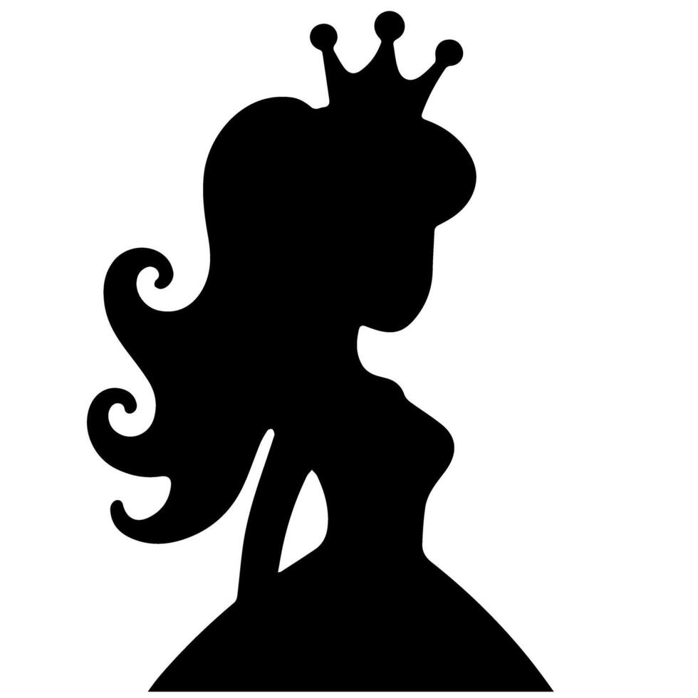 Princess clip art silhouette vector