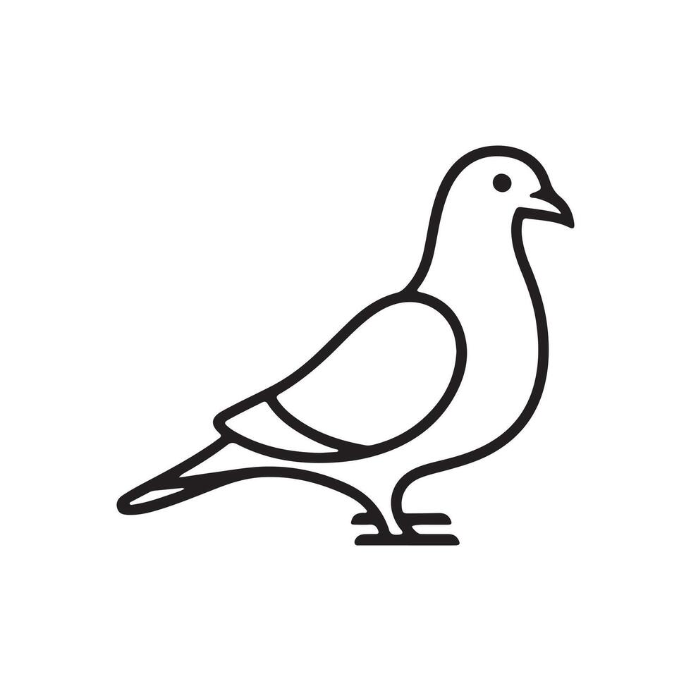 pigeon bird silhouette arts vector