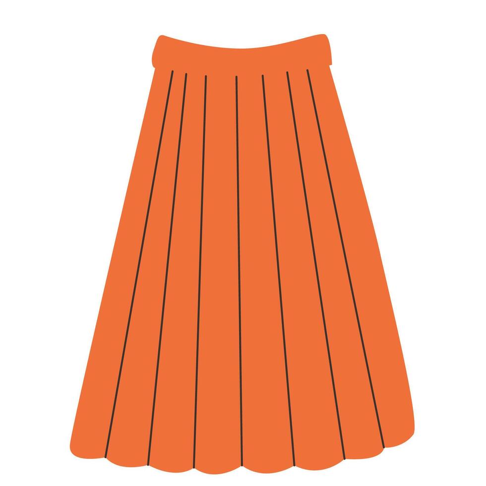 An orange skirt with a plea for donations vector
