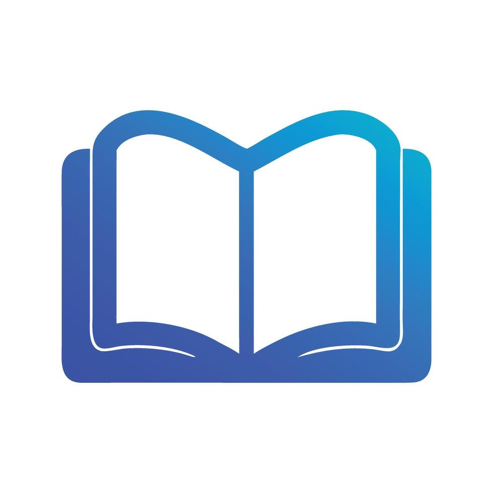 An open book icon on a white background vector