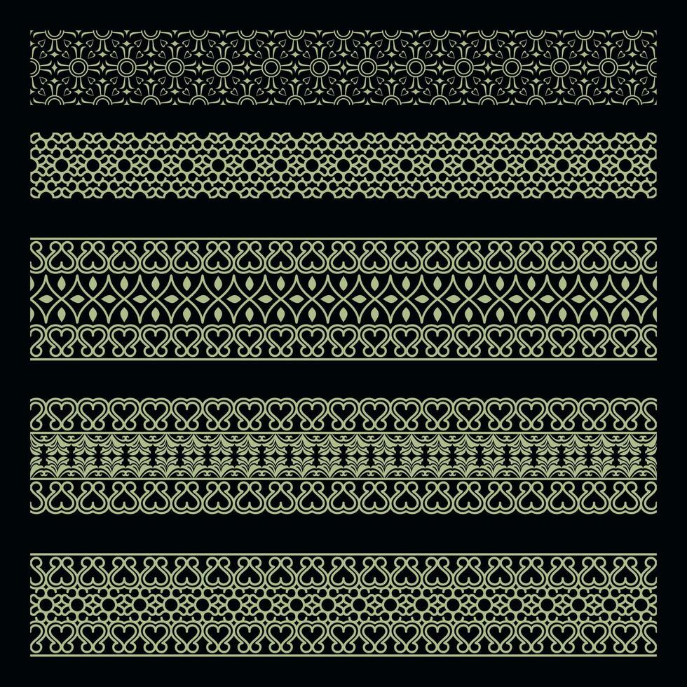 Vintage border. A beautiful combination of beautiful horizontal seamless carvings. vector