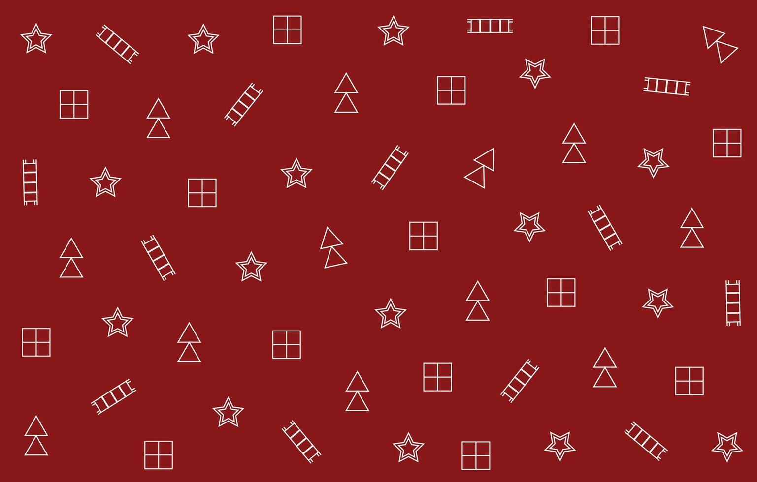 Christmas pattern, red background, cute elements, icon set, happy new year, nice design, winter symbols vector