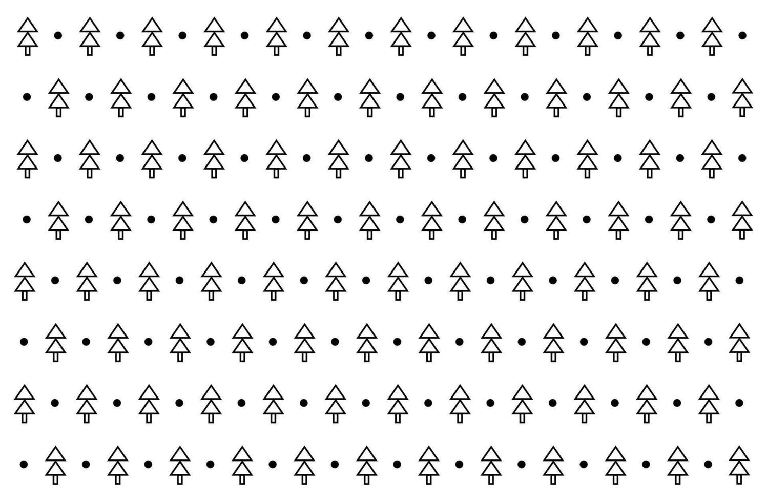 Christmas seamless pattern with black firs on white background, Christmas trees decor, design for Holidays decoration, wrapping paper, print, fabric or textile, Christmas card vector