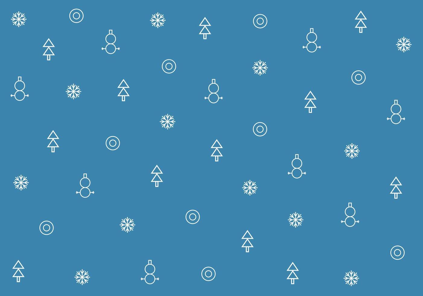 Christmas pattern with winter ornaments, blue background, holiday, abstract icon elements, nice decoration, Merry Christmas, Happy New Year, vector