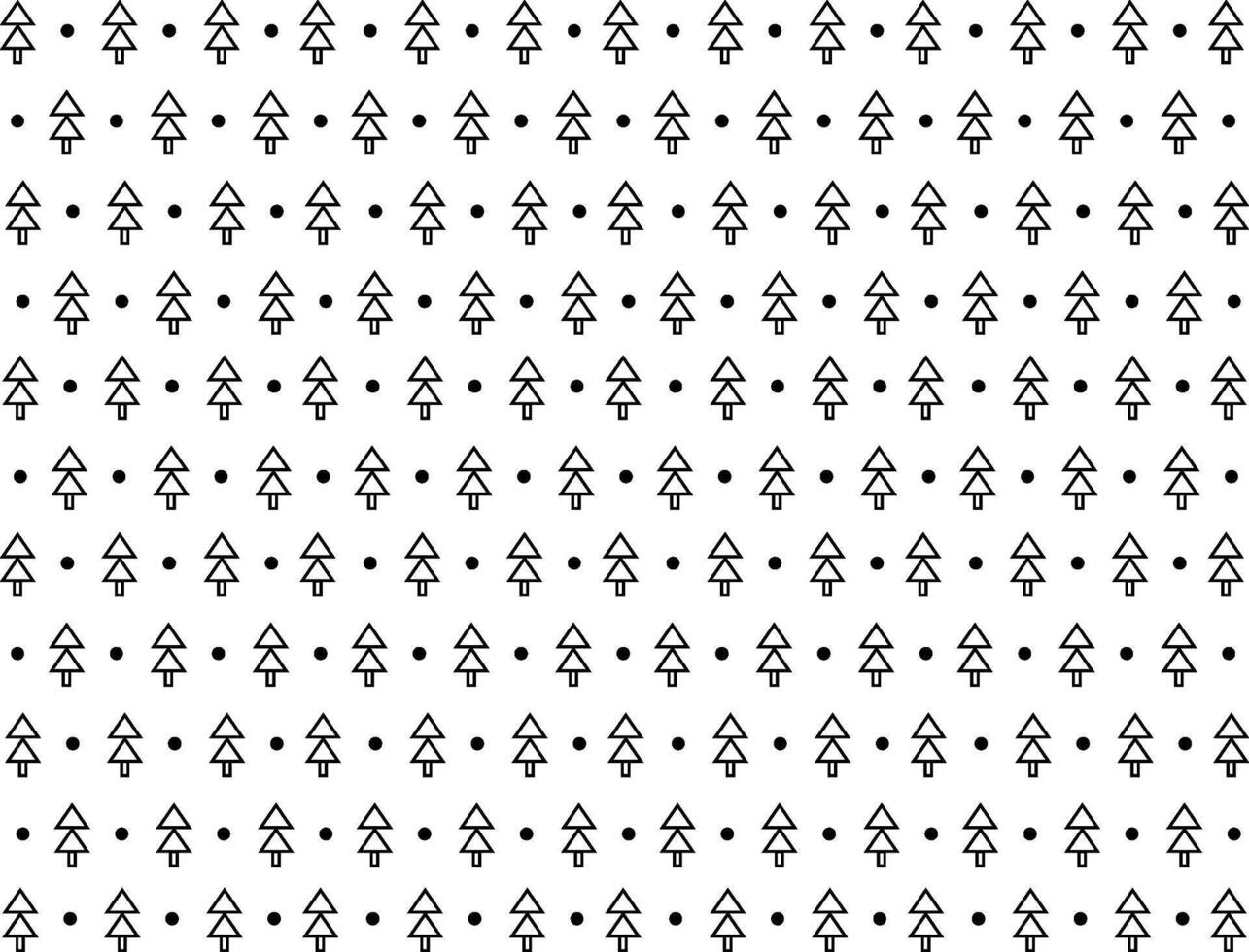 Christmas seamless pattern with black firs on white background, Christmas trees decor, design for Holidays decoration, wrapping paper, print, fabric or textile, Christmas card vector